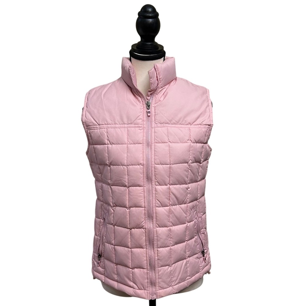 Ruff Hewn Women's Puffer Vest Light Pink Full Zip Quilted Lightweight Small‎ S